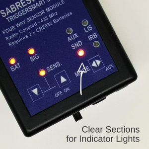 Polycarbonate label with light indicator