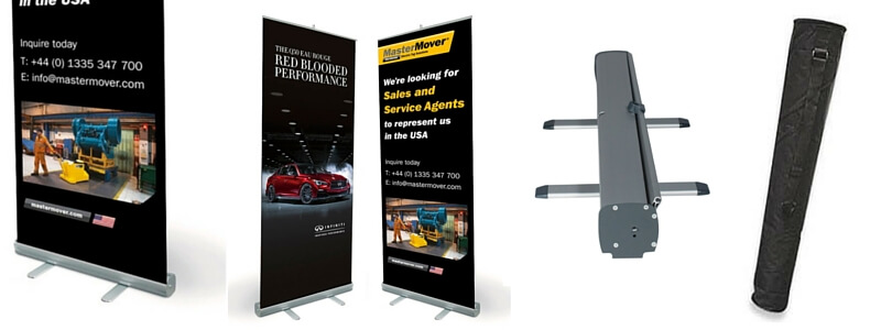 Roller banner with carry case