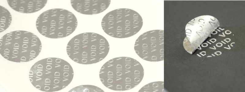 void labels & tamper evident labels